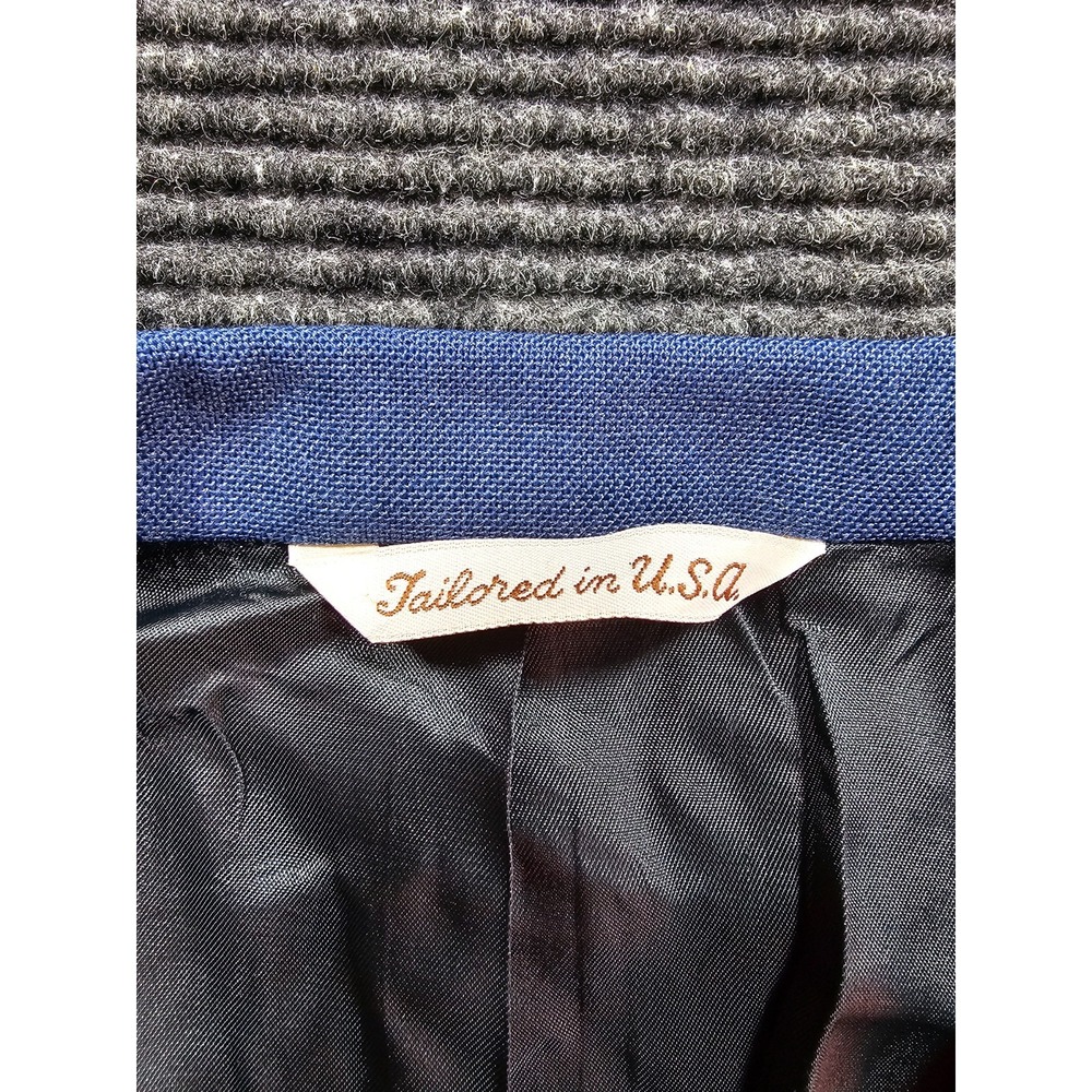 Stafford Blazer Jacket Mens XL Blue Formal Business Notch Lapel 2 Gold Button - Picture 7 of 16
